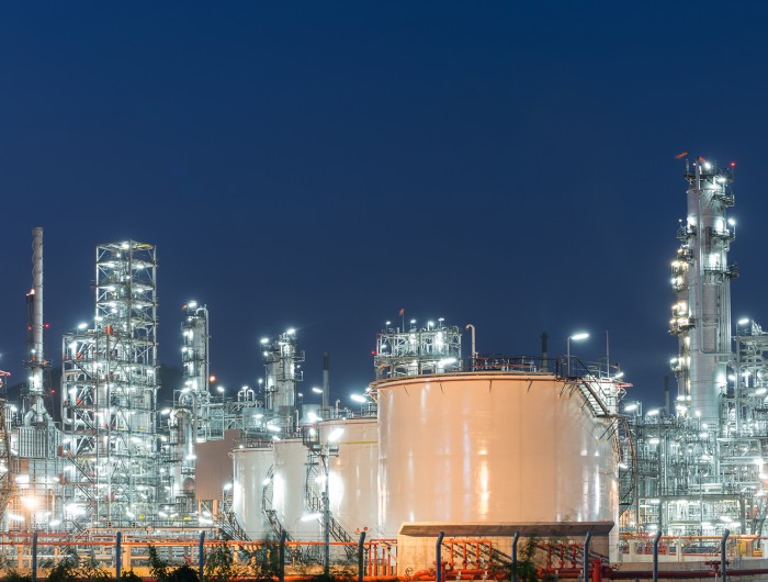 temperature processing sensors in oil refinery